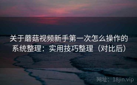 关于蘑菇视频新手第一次怎么操作的系统整理：实用技巧整理（对比后）