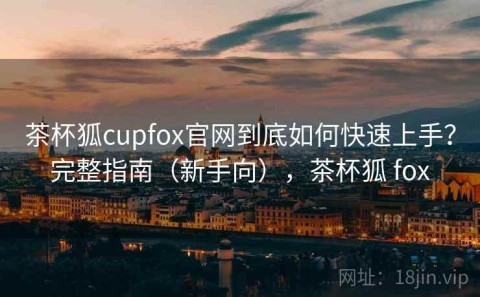 茶杯狐cupfox官网到底如何快速上手？完整指南（新手向），茶杯狐 fox