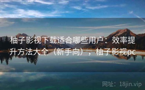 柚子影视下载适合哪些用户：效率提升方法大全（新手向），柚子影视pc