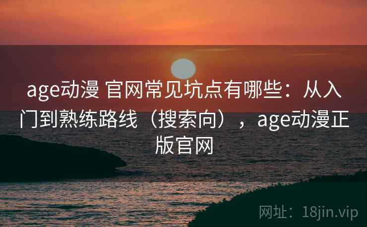 age动漫 官网常见坑点有哪些：从入门到熟练路线（搜索向），age动漫正版官网